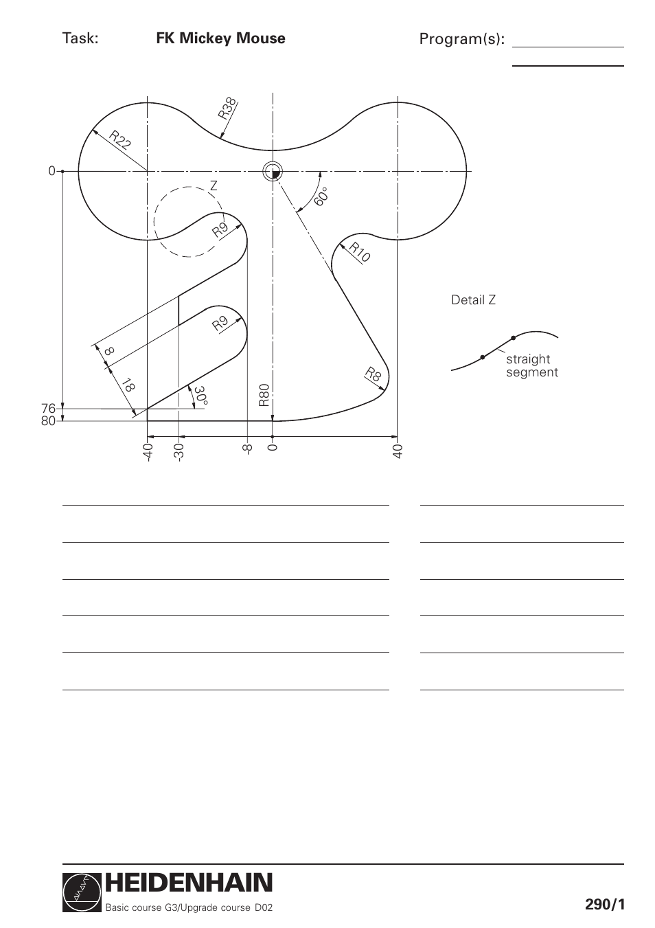 Fk mickey mouse sl 2, Heidenhain | HEIDENHAIN TNC 426 (280 460) Training Basic User Manual | Page 85 / 110