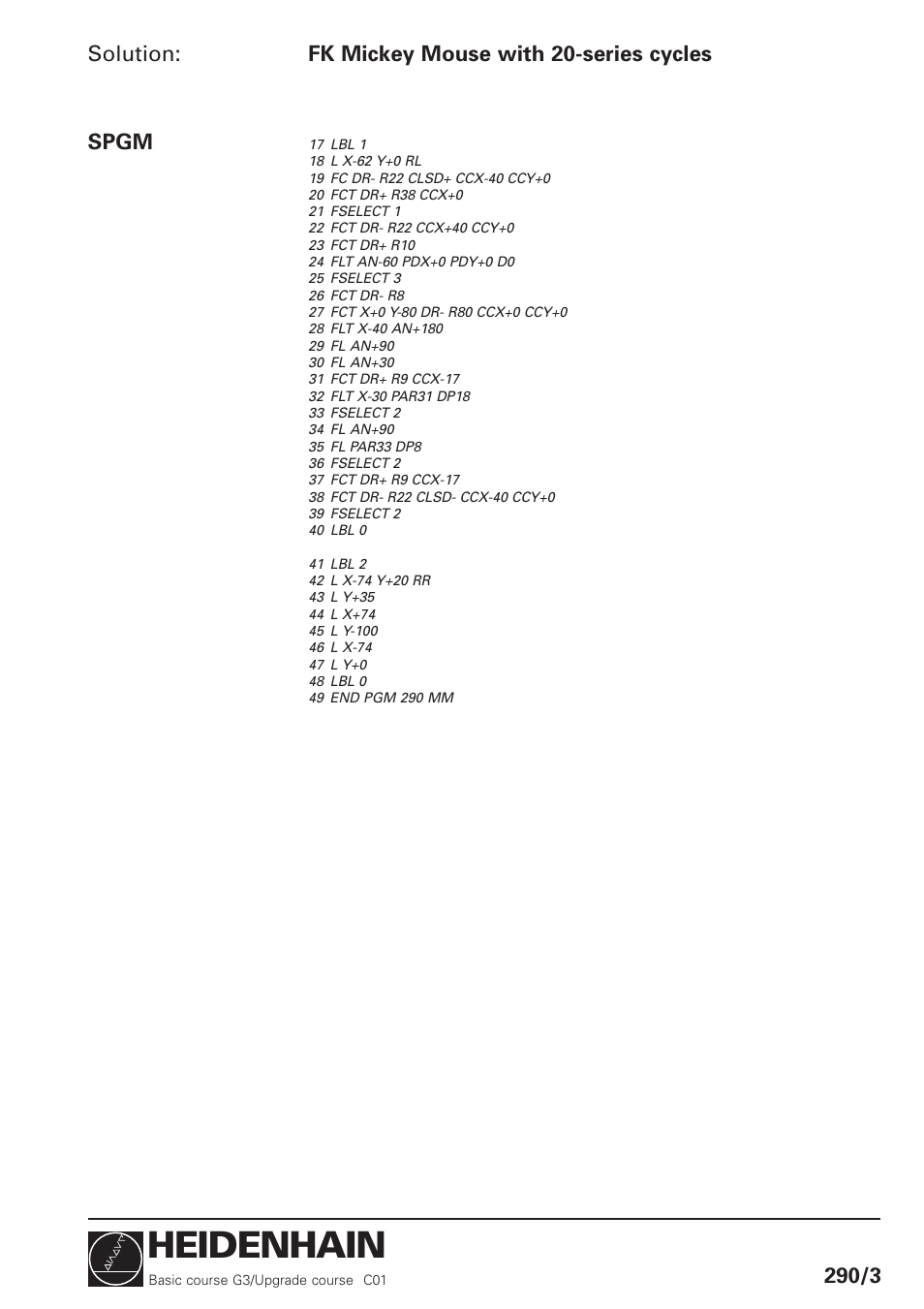 Heidenhain | HEIDENHAIN TNC 426 (280 460) Training Basic User Manual | Page 87 / 110