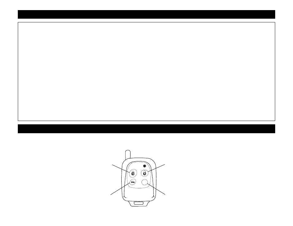 Operation cautions and warnings, Operating the remote transmitter | Crimestopper Security Products RS900ER User Manual | Page 2 / 9