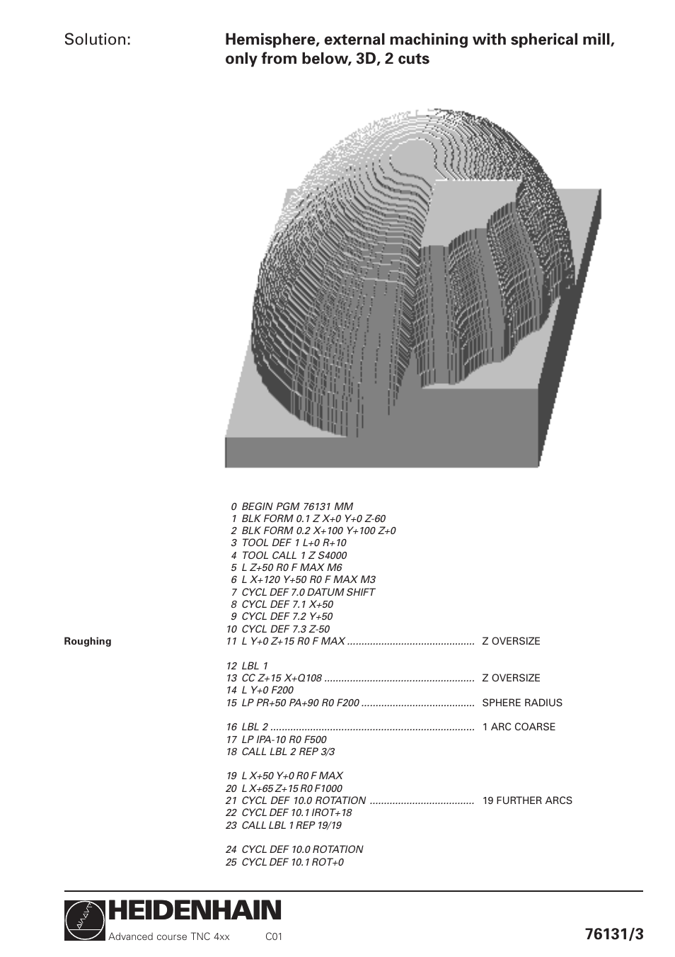 Heidenhain | HEIDENHAIN TNC 426 (280 460) Training Advanced User Manual | Page 105 / 134