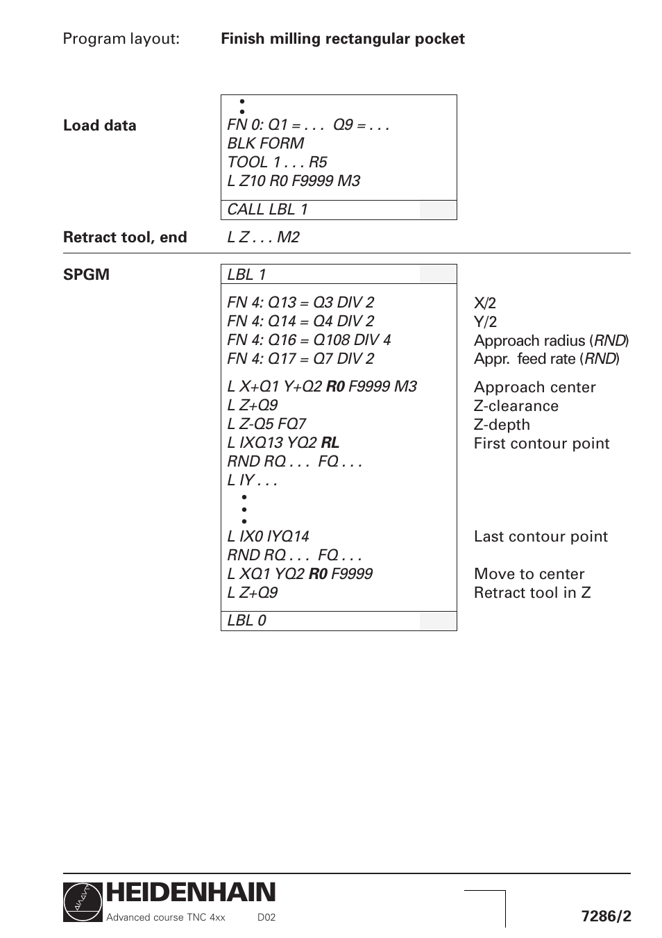 Heidenhain | HEIDENHAIN TNC 426 (280 460) Training Advanced User Manual | Page 115 / 134