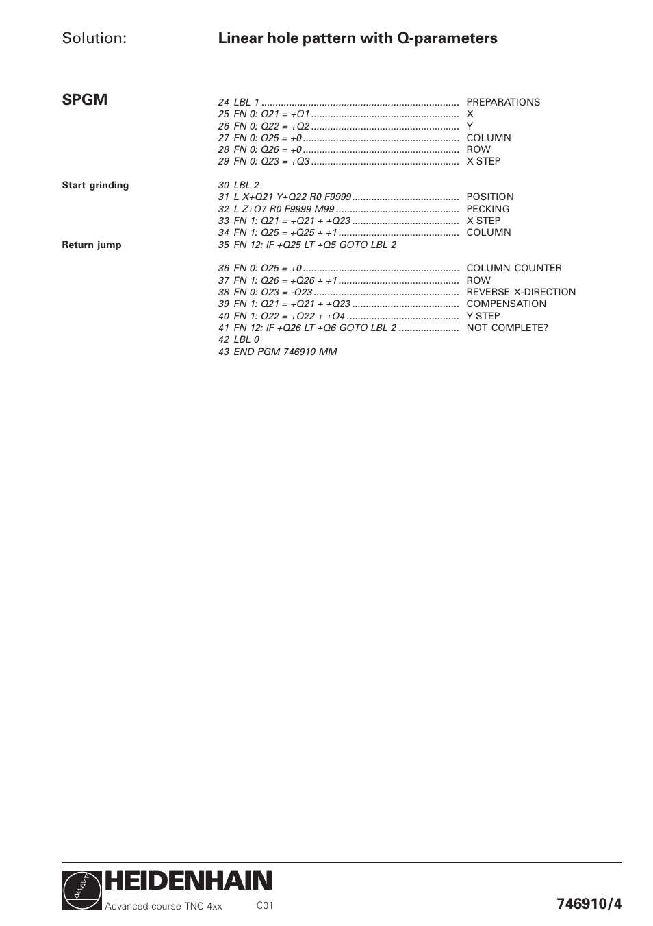 Heidenhain | HEIDENHAIN TNC 426 (280 460) Training Advanced User Manual | Page 134 / 134