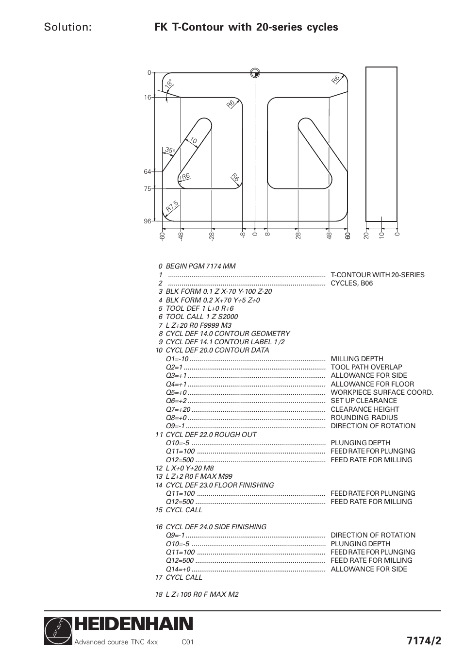 Heidenhain, Solution | HEIDENHAIN TNC 426 (280 460) Training Advanced User Manual | Page 62 / 134