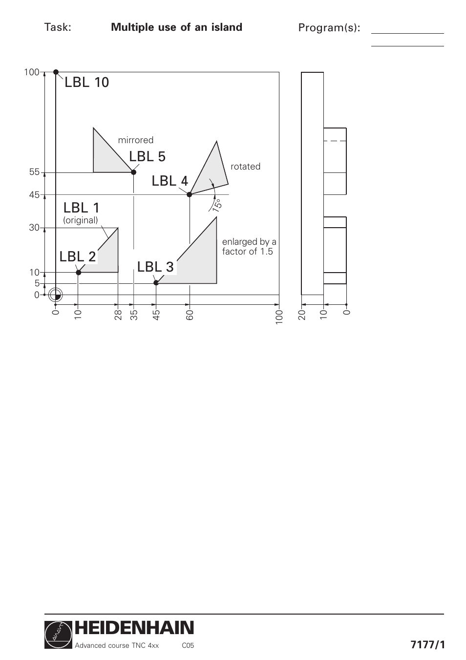 Multiple use of an island, Heidenhain | HEIDENHAIN TNC 426 (280 460) Training Advanced User Manual | Page 71 / 134