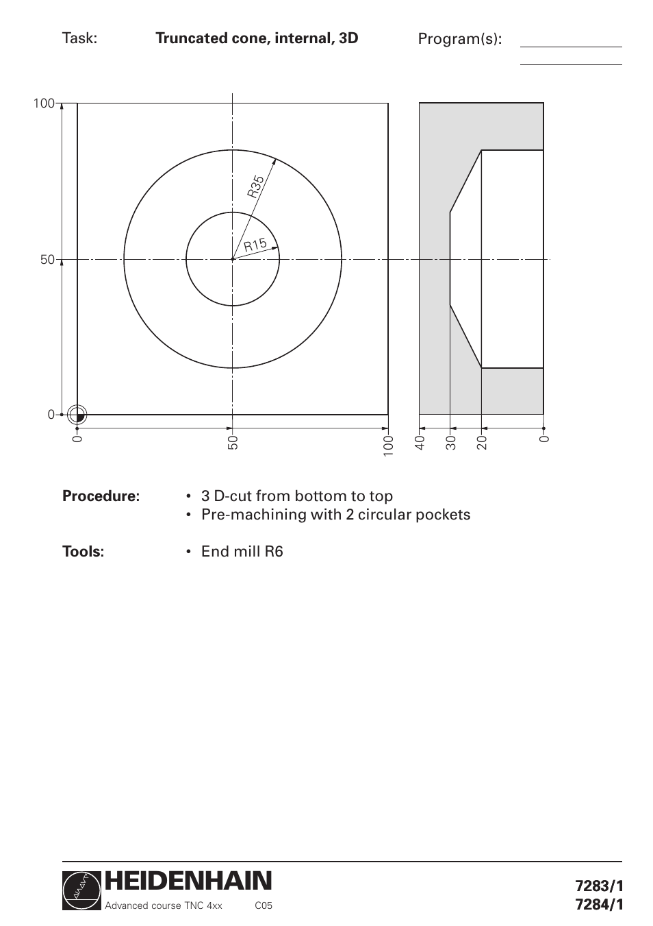 Heidenhain | HEIDENHAIN TNC 426 (280 460) Training Advanced User Manual | Page 89 / 134
