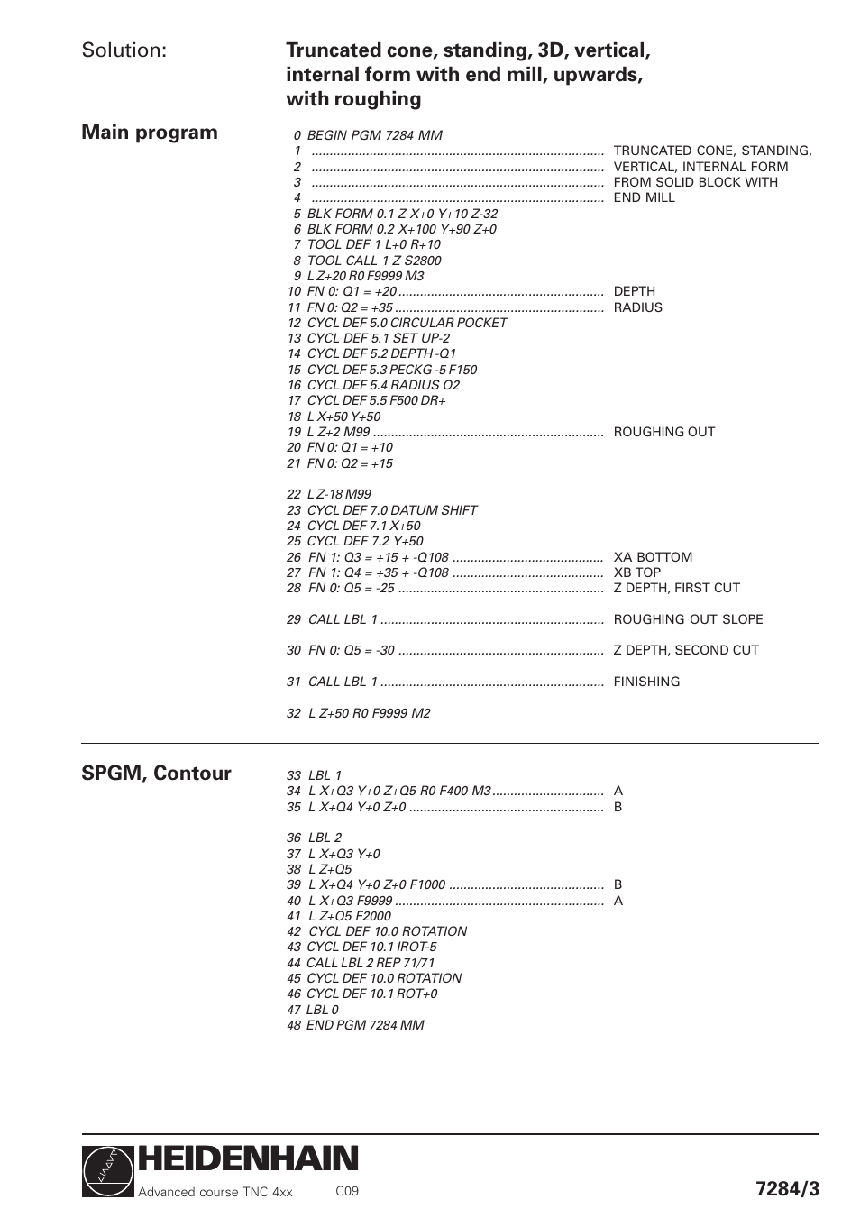 Heidenhain | HEIDENHAIN TNC 426 (280 460) Training Advanced User Manual | Page 91 / 134