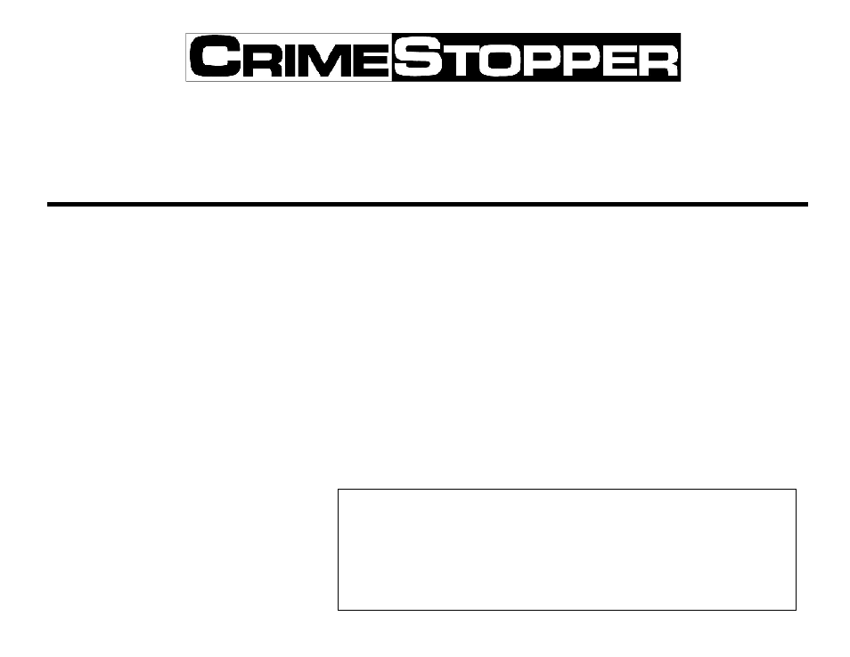 Crimestopper Security Products SP-200 User Manual | 16 pages