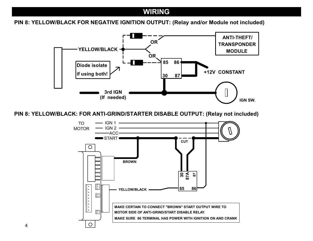 Wiring | Crimestopper Security Products EZ-30 User Manual | Page 4 / 20
