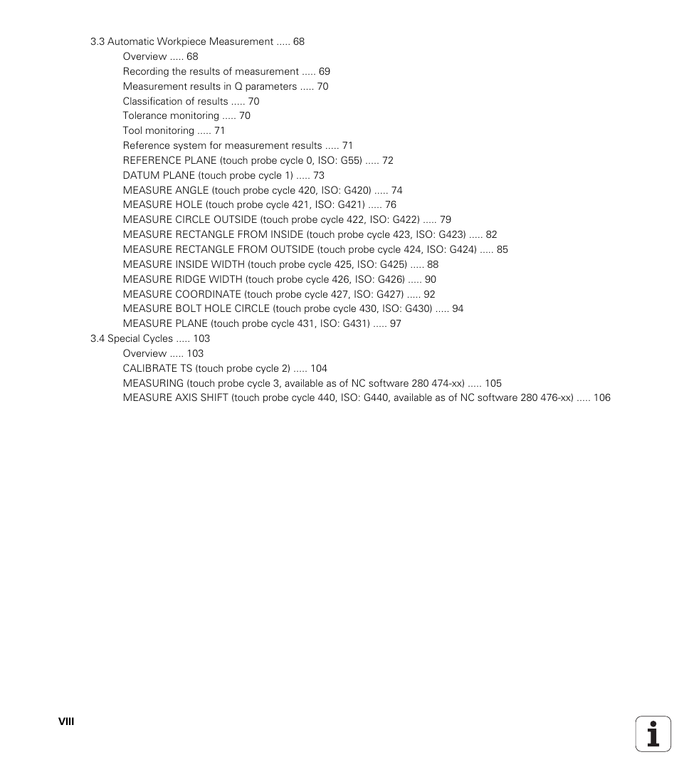 HEIDENHAIN TNC 426B (280 472) Touch Probe Cycles User Manual | Page 10 / 157