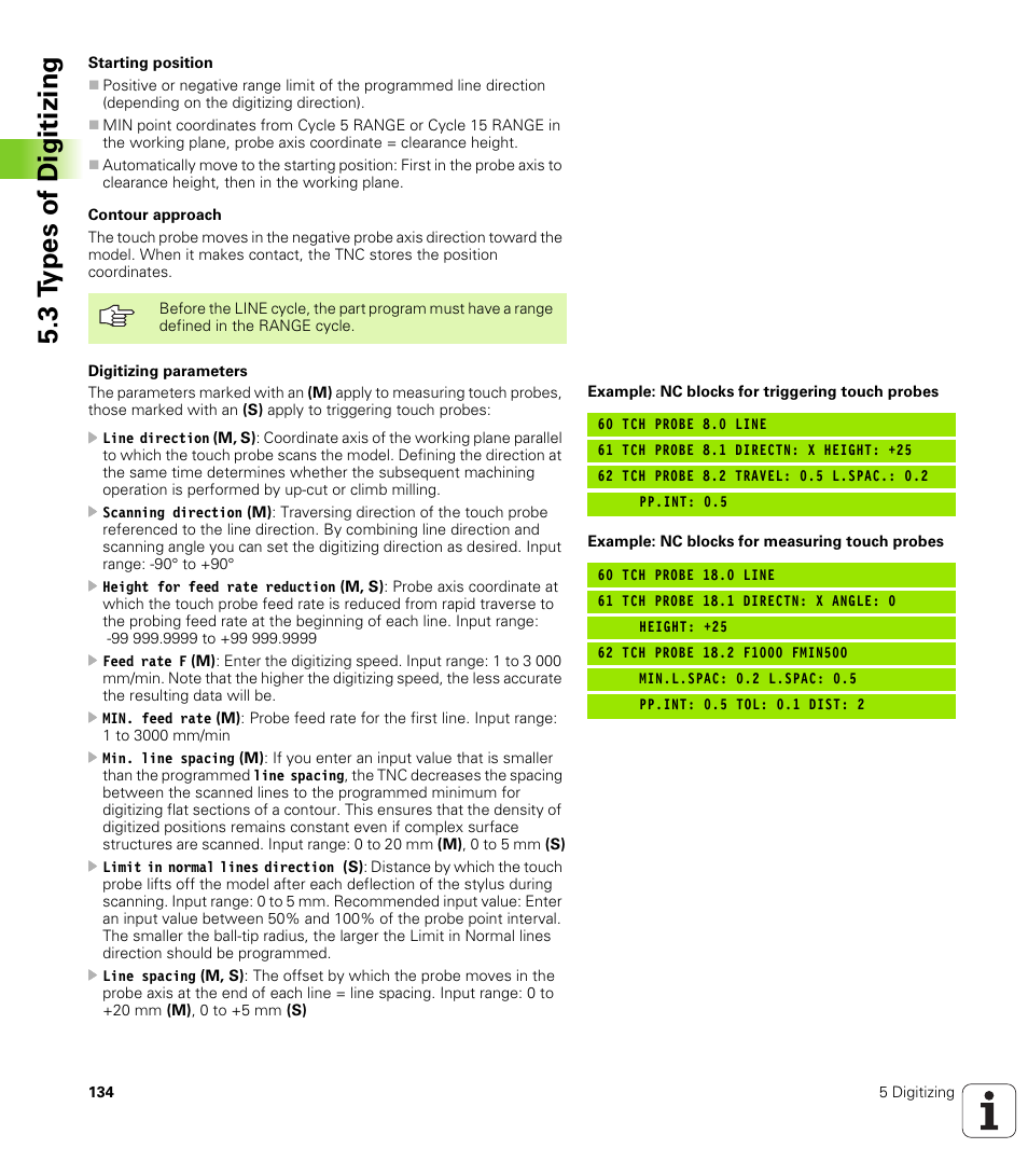 3 t y pes of digitizing | HEIDENHAIN TNC 426B (280 472) Touch Probe Cycles User Manual | Page 146 / 157