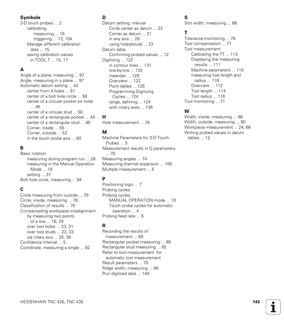 HEIDENHAIN TNC 426B (280 472) Touch Probe Cycles User Manual | Page 155 / 157