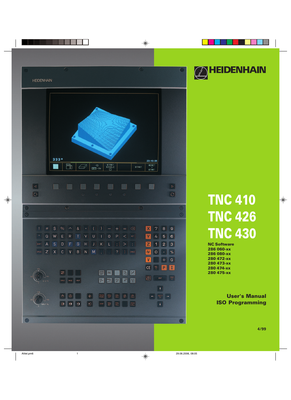 HEIDENHAIN TNC 426B (280 472) ISO programming User Manual | 389 pages
