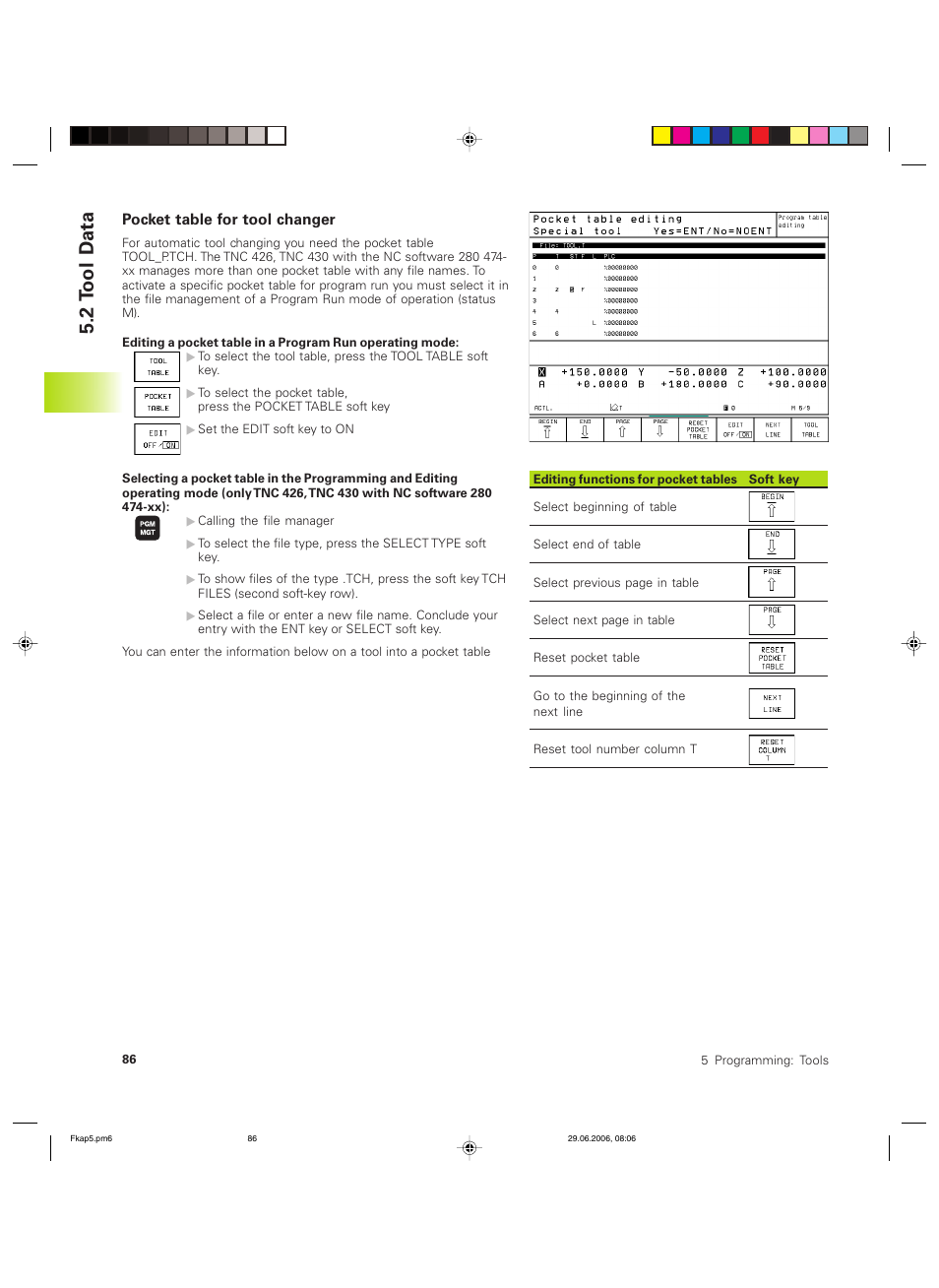 2 t ool d ata | HEIDENHAIN TNC 426B (280 472) ISO programming User Manual | Page 102 / 389