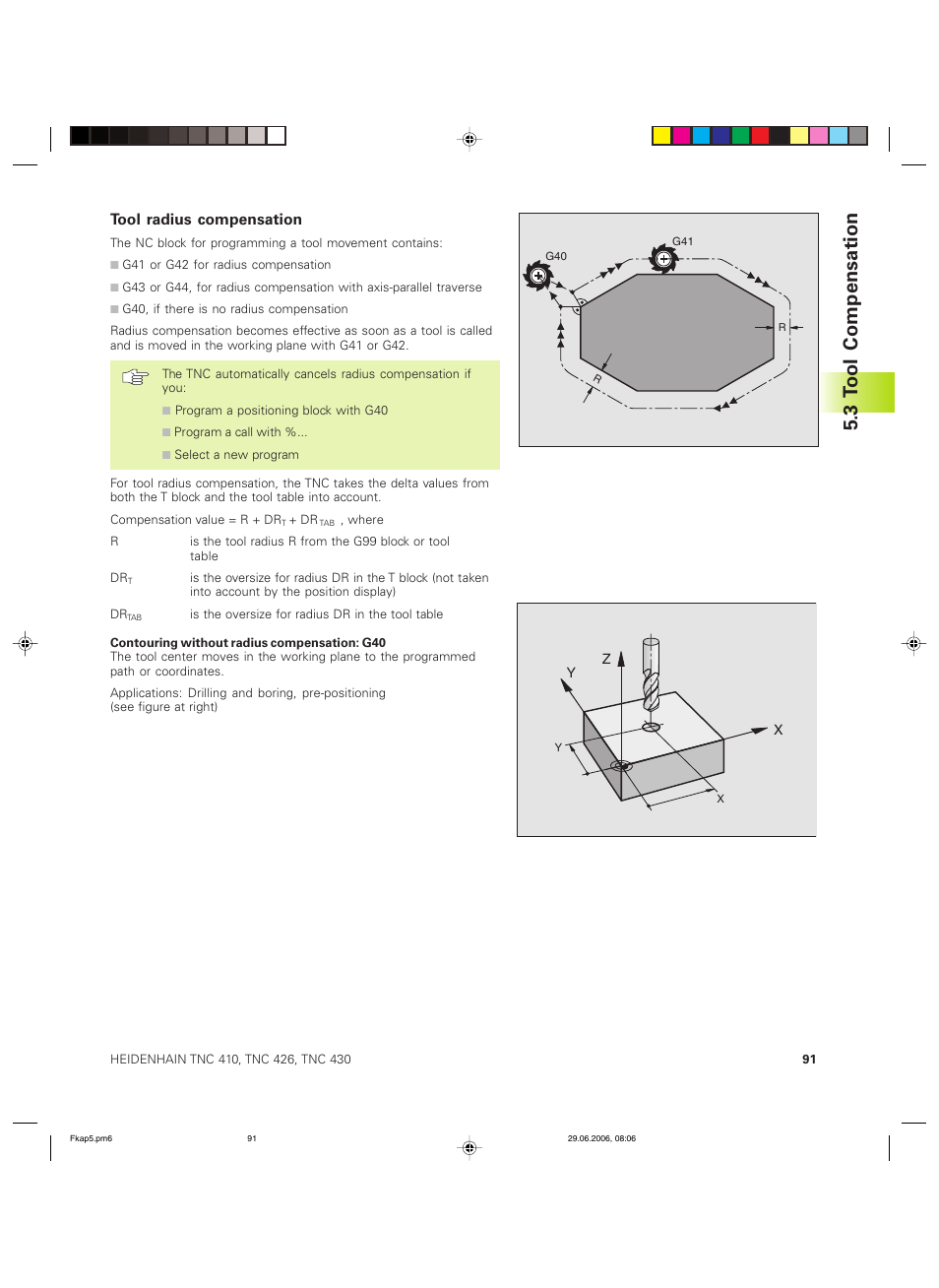 3 t ool compensation | HEIDENHAIN TNC 426B (280 472) ISO programming User Manual | Page 107 / 389
