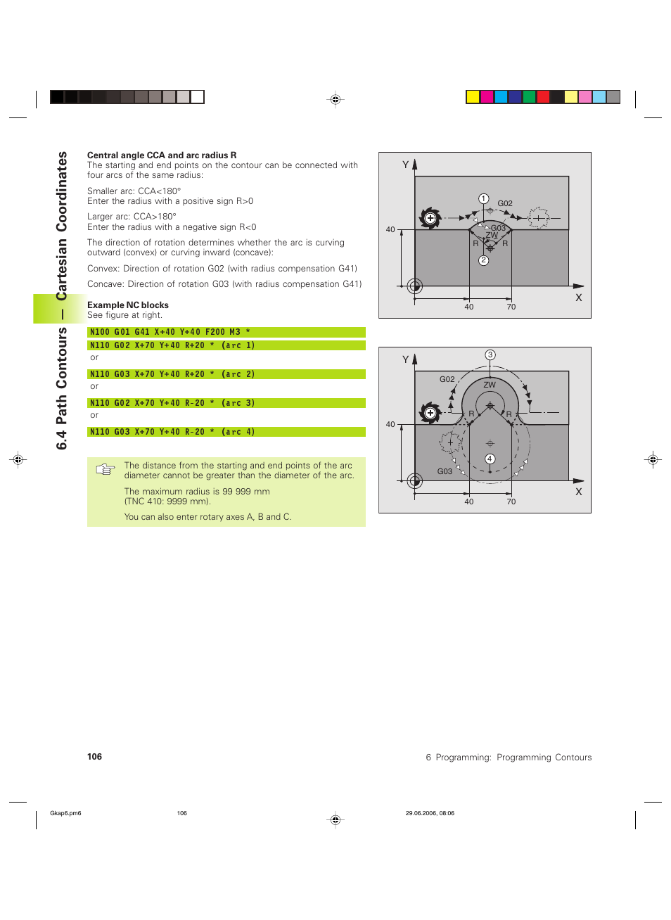 4 p ath cont ours — car tesian coor dinat es | HEIDENHAIN TNC 426B (280 472) ISO programming User Manual | Page 122 / 389