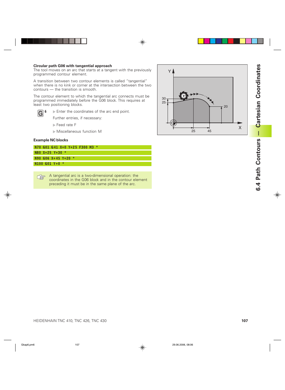 4 p ath cont ours — car tesian coor dinat es | HEIDENHAIN TNC 426B (280 472) ISO programming User Manual | Page 123 / 389