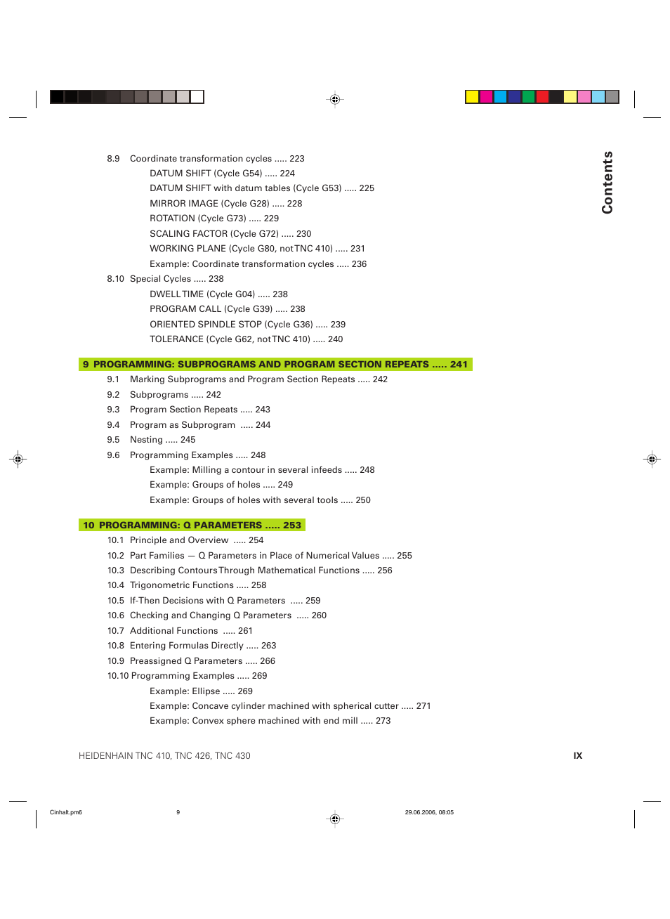 HEIDENHAIN TNC 426B (280 472) ISO programming User Manual | Page 13 / 389