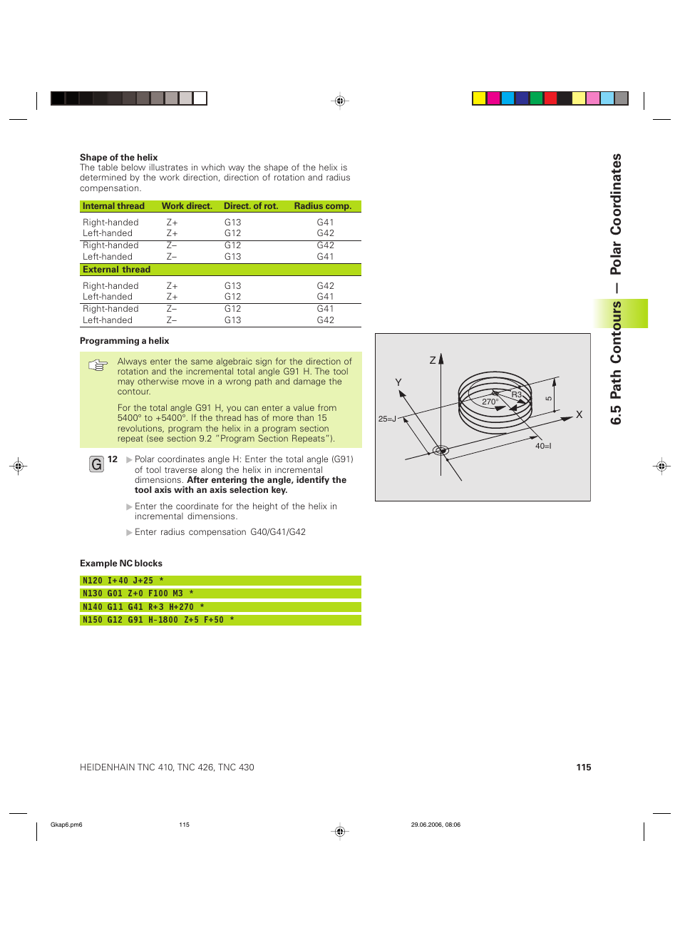 5 p ath cont ours — p olar coor dinat es | HEIDENHAIN TNC 426B (280 472) ISO programming User Manual | Page 131 / 389