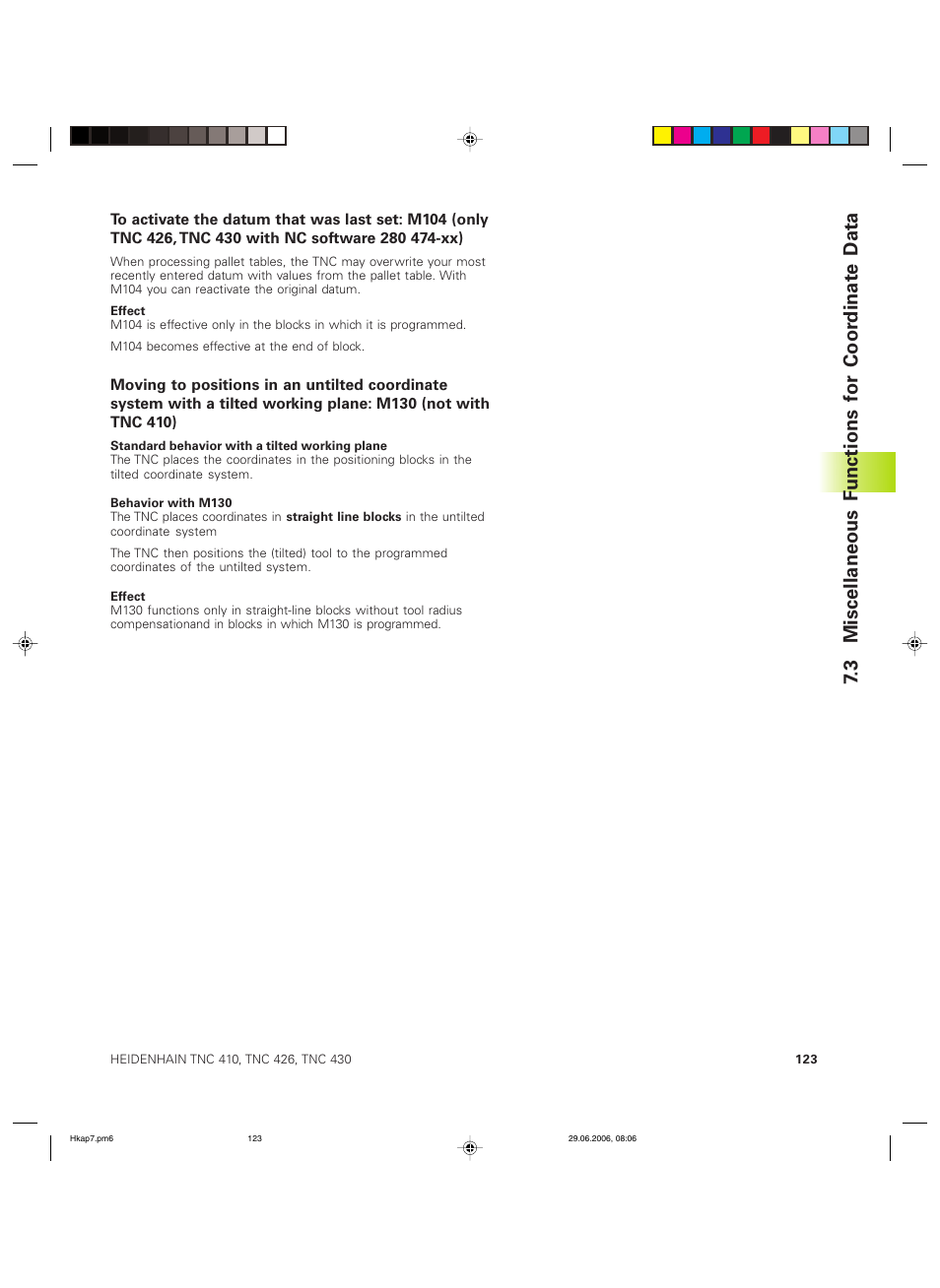 3 miscellaneous f unctions f or coor dinat e d ata | HEIDENHAIN TNC 426B (280 472) ISO programming User Manual | Page 139 / 389