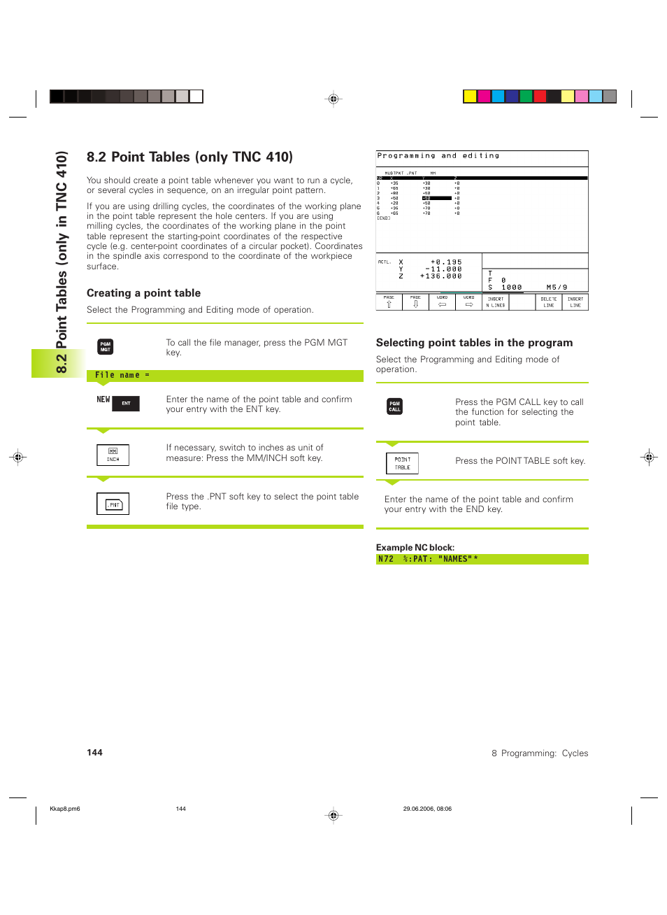 2 point tables (only tnc 410), 2 p oint t ables (only in tnc 41 0) | HEIDENHAIN TNC 426B (280 472) ISO programming User Manual | Page 160 / 389