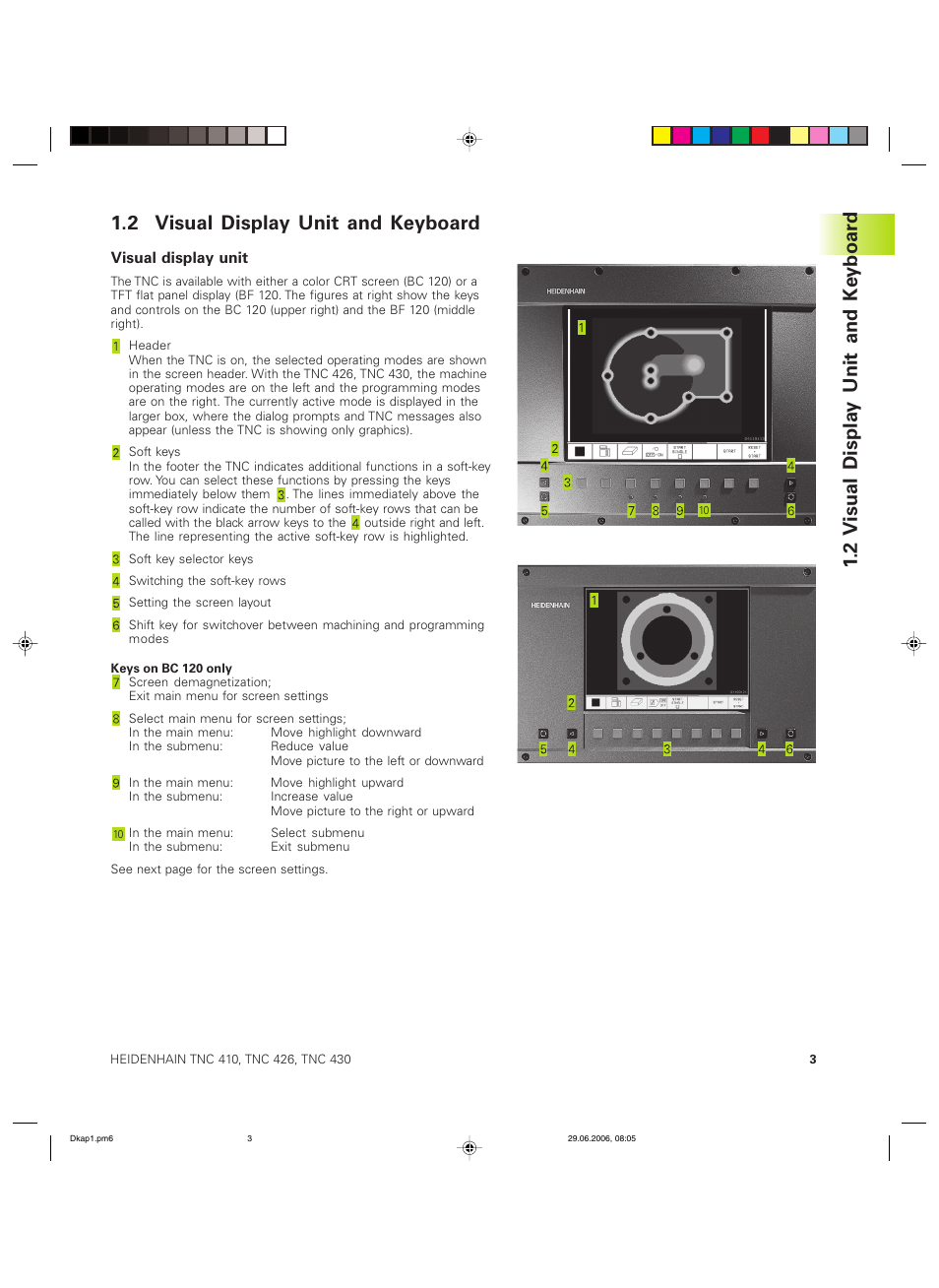 2 visual display unit and keyboard, 2 v isual displa y unit and k e yboar d | HEIDENHAIN TNC 426B (280 472) ISO programming User Manual | Page 19 / 389