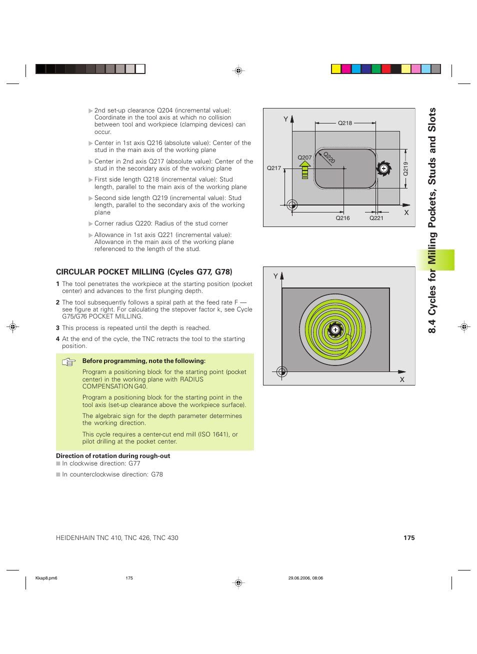 HEIDENHAIN TNC 426B (280 472) ISO programming User Manual | Page 191 / 389