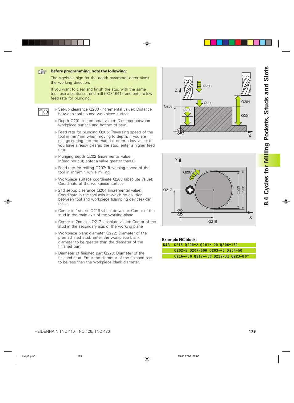 HEIDENHAIN TNC 426B (280 472) ISO programming User Manual | Page 195 / 389