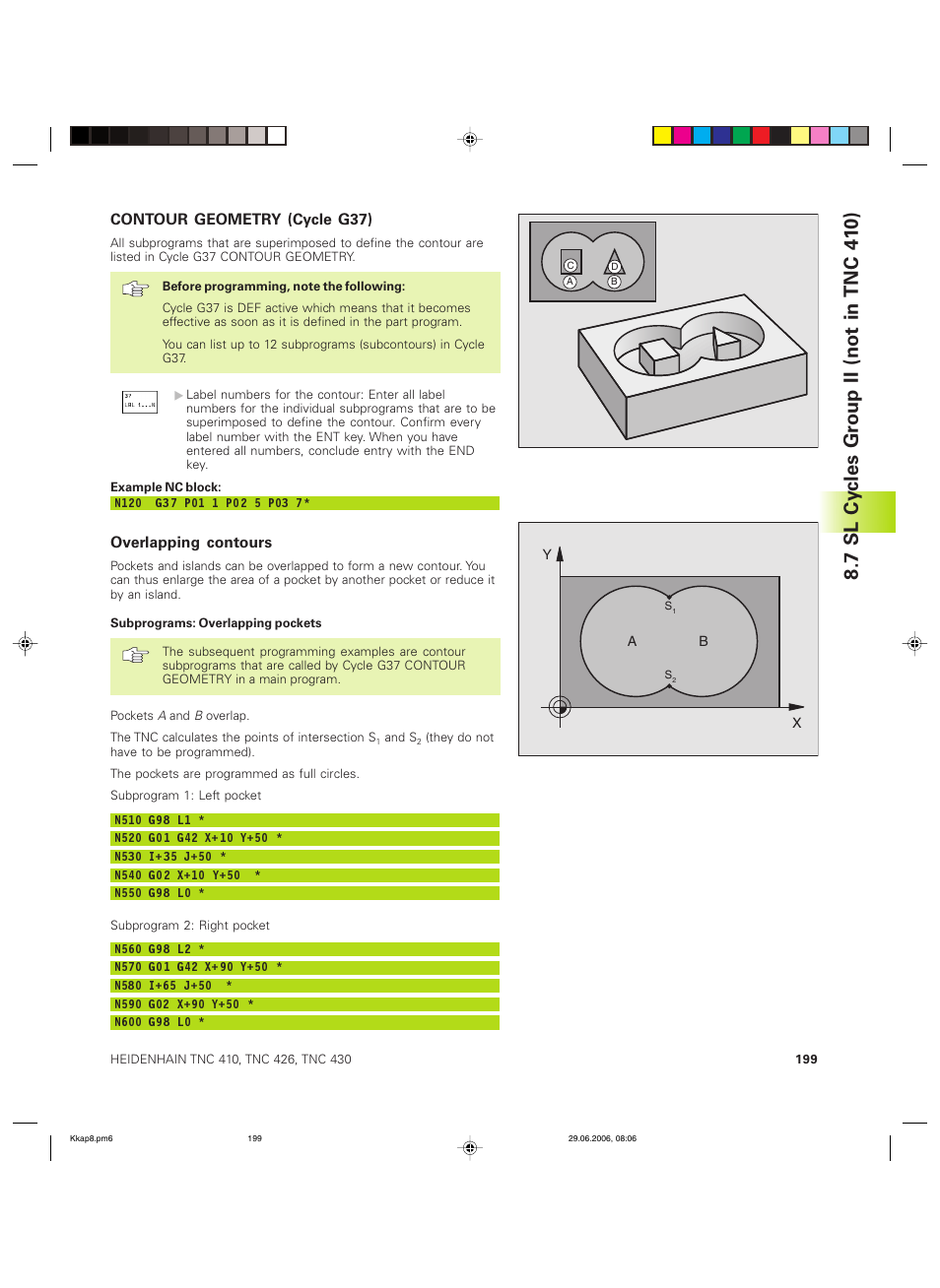7 sl cy cles gr oup ii (not in tnc 41 0) | HEIDENHAIN TNC 426B (280 472) ISO programming User Manual | Page 215 / 389