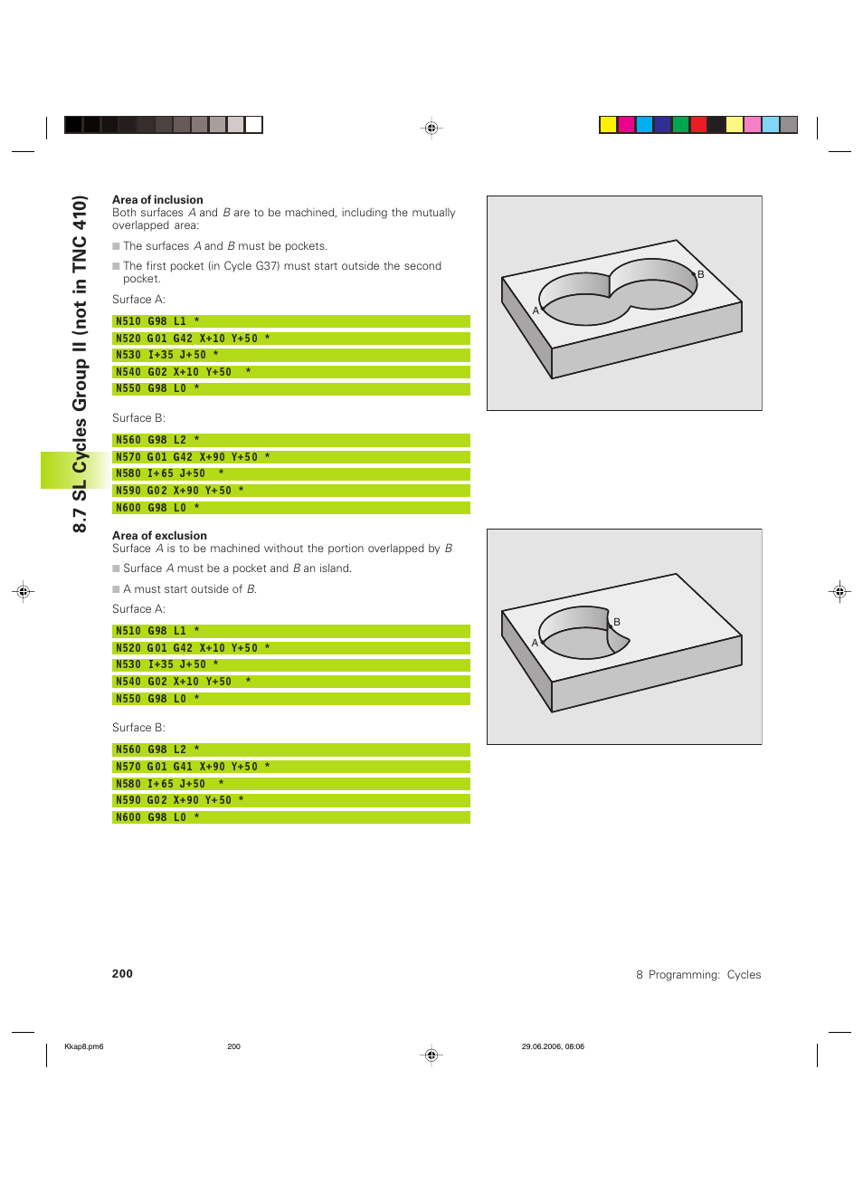 7 sl cy cles gr oup ii (not in tnc 41 0) | HEIDENHAIN TNC 426B (280 472) ISO programming User Manual | Page 216 / 389