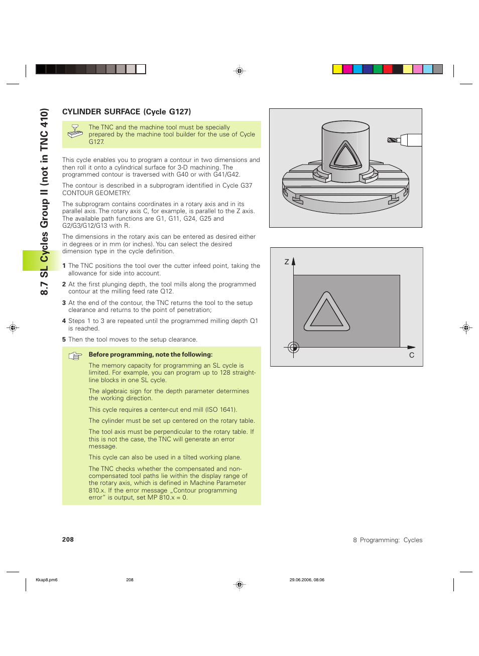 7 sl cy cles gr oup ii (not in tnc 41 0) | HEIDENHAIN TNC 426B (280 472) ISO programming User Manual | Page 224 / 389