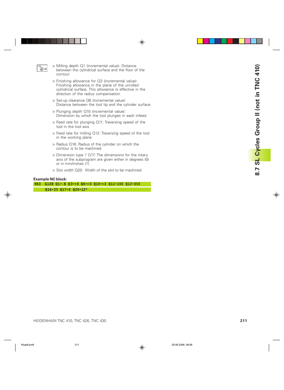 7 sl cy cles gr oup ii (not in tnc 41 0) | HEIDENHAIN TNC 426B (280 472) ISO programming User Manual | Page 227 / 389