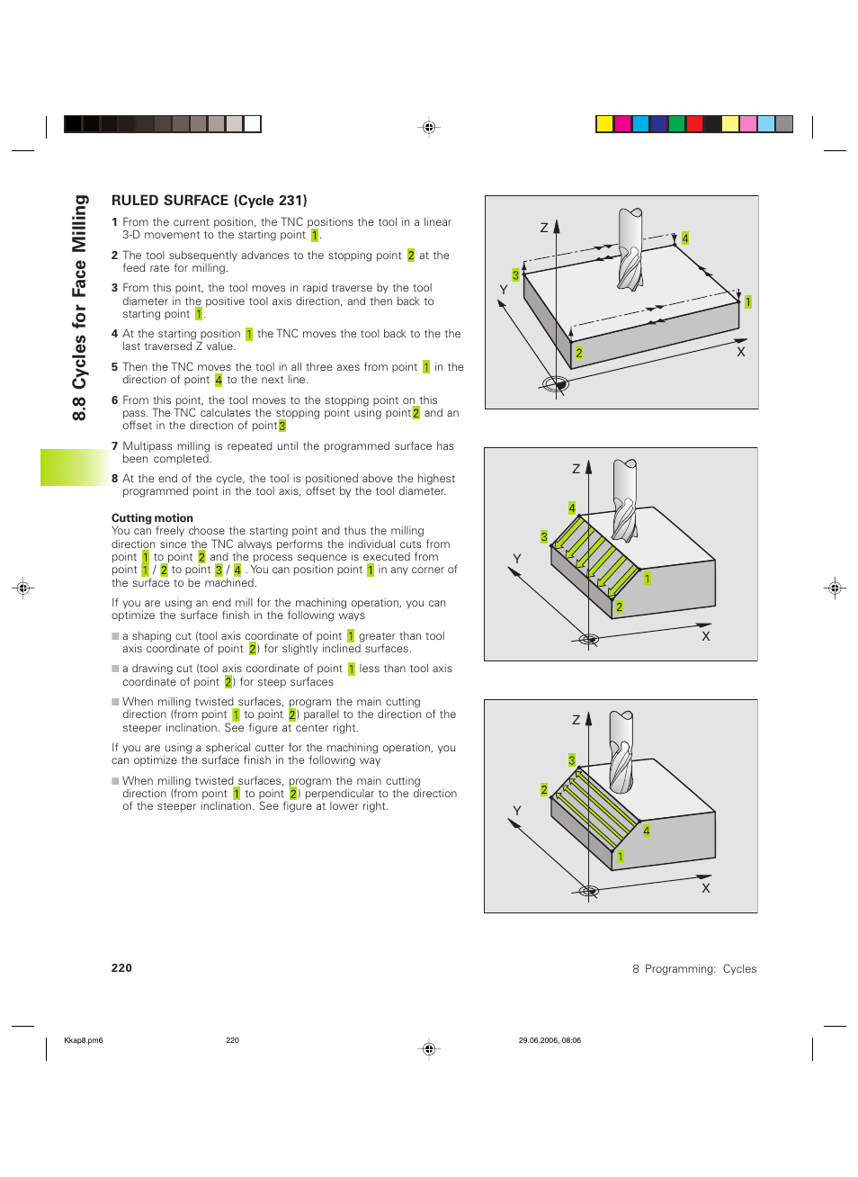8 cy cles f or f ace milling | HEIDENHAIN TNC 426B (280 472) ISO programming User Manual | Page 236 / 389
