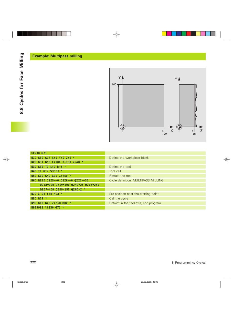 8 cy cles f or f ace milling | HEIDENHAIN TNC 426B (280 472) ISO programming User Manual | Page 238 / 389