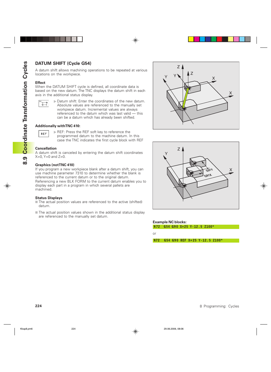9 coor dinat e t ransf or mation cy cles | HEIDENHAIN TNC 426B (280 472) ISO programming User Manual | Page 240 / 389