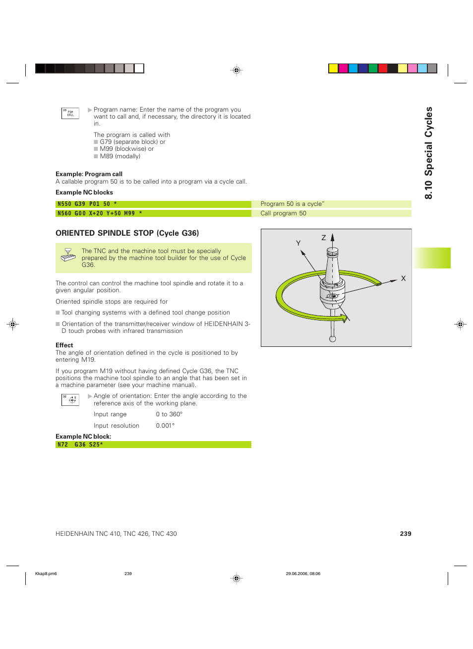1 0 special cy cles | HEIDENHAIN TNC 426B (280 472) ISO programming User Manual | Page 255 / 389
