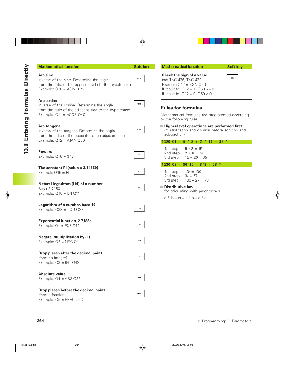 8 ent er ing f o rmulas dir ectly | HEIDENHAIN TNC 426B (280 472) ISO programming User Manual | Page 279 / 389
