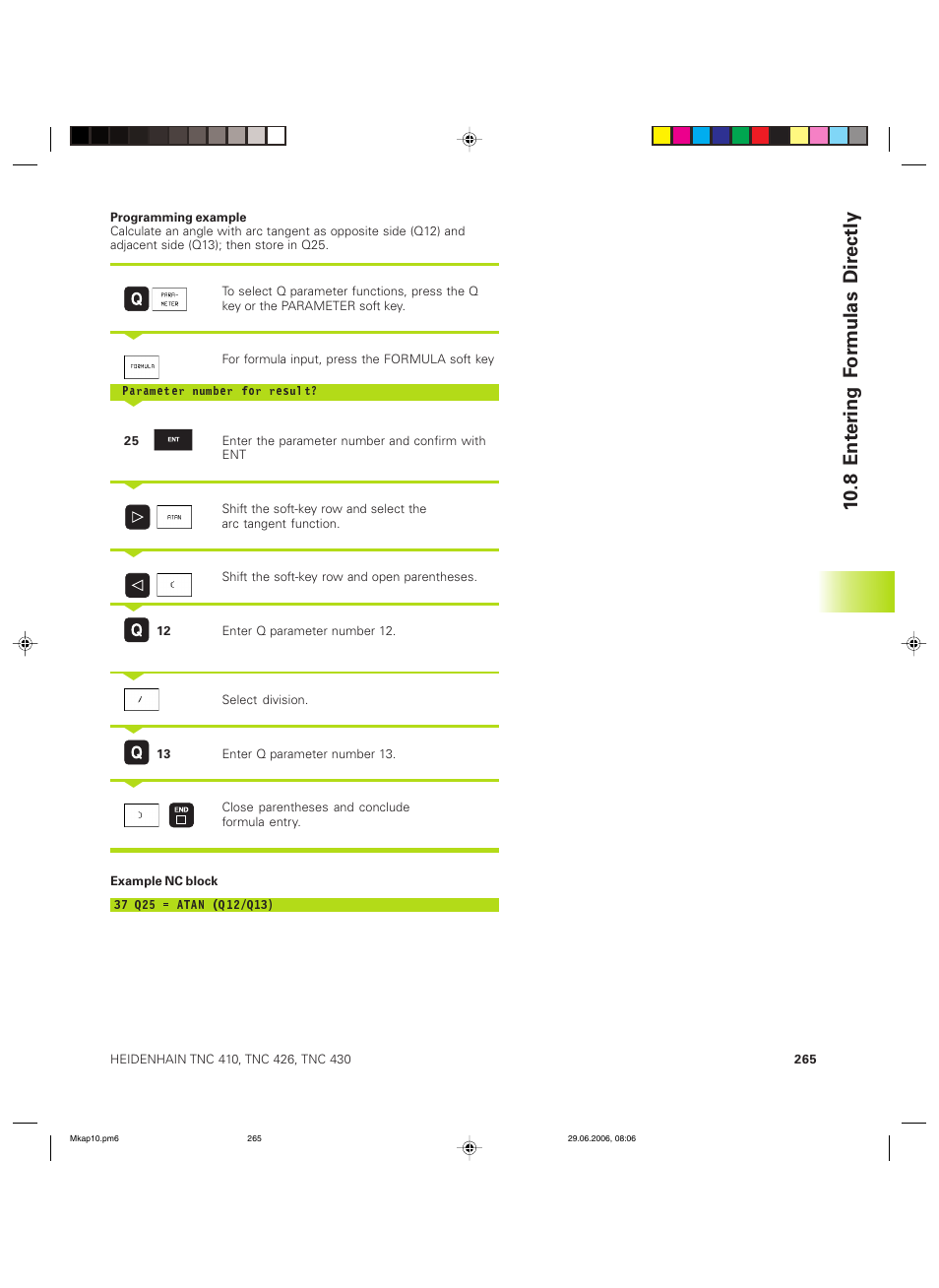 8 ent er ing f o rmulas dir ectly | HEIDENHAIN TNC 426B (280 472) ISO programming User Manual | Page 280 / 389