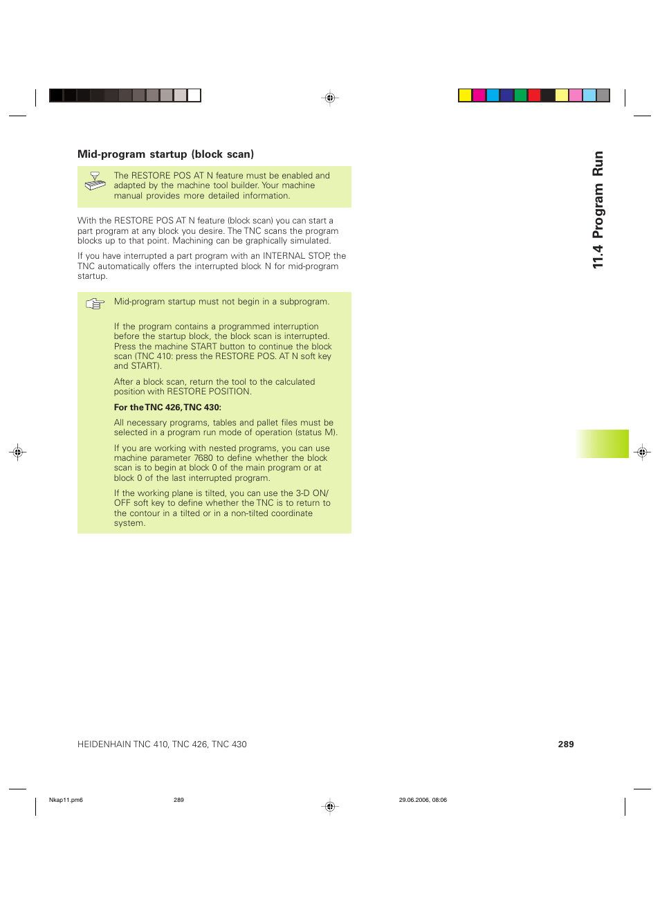 4 pr ogr am run | HEIDENHAIN TNC 426B (280 472) ISO programming User Manual | Page 304 / 389