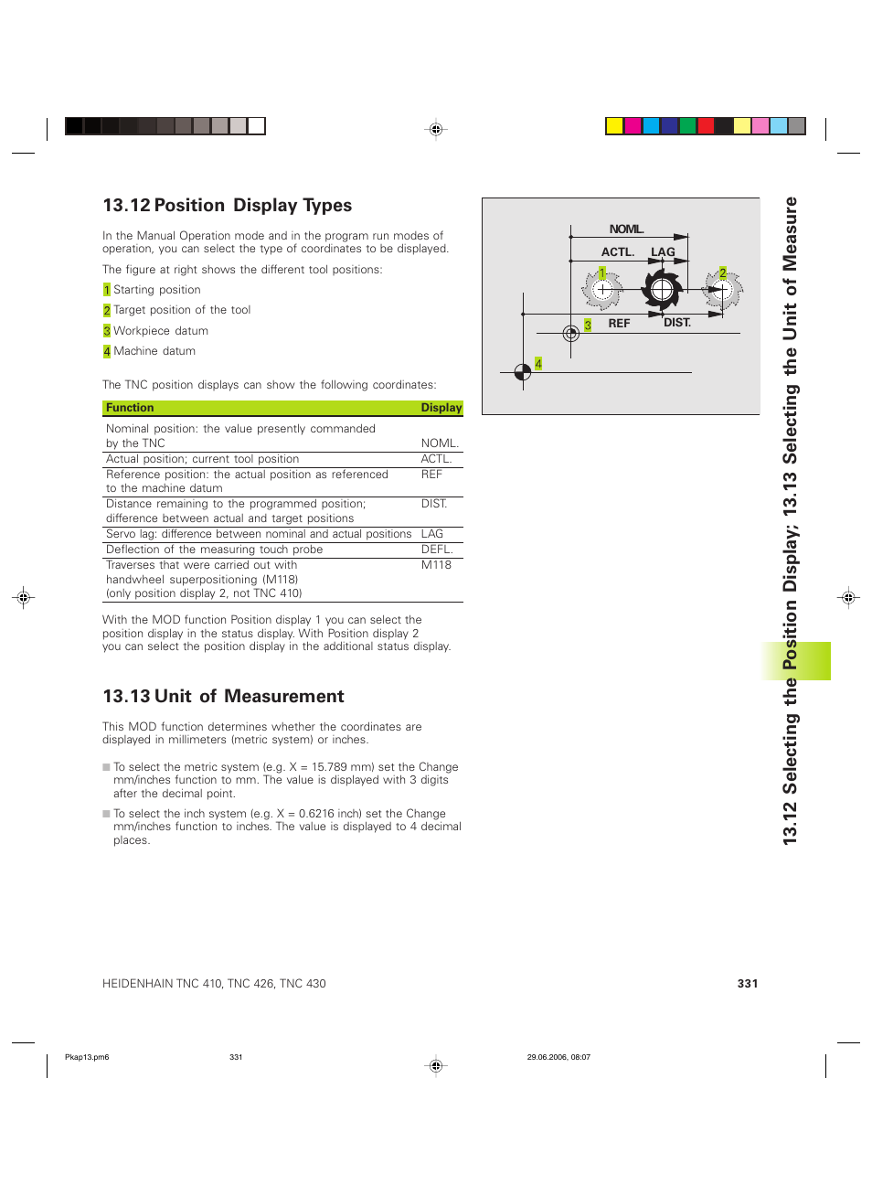 12 position display types, 13 unit of measurement | HEIDENHAIN TNC 426B (280 472) ISO programming User Manual | Page 346 / 389