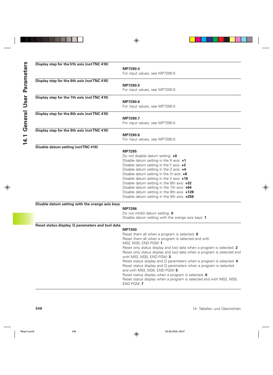 1 gener al user p ar amet ers | HEIDENHAIN TNC 426B (280 472) ISO programming User Manual | Page 361 / 389