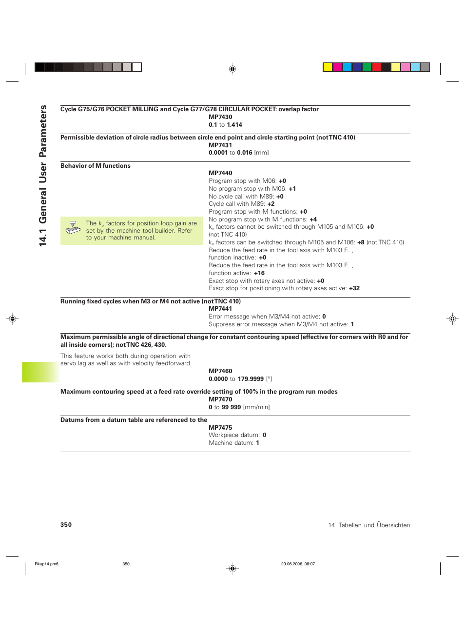 1 gener al user p ar amet ers | HEIDENHAIN TNC 426B (280 472) ISO programming User Manual | Page 365 / 389