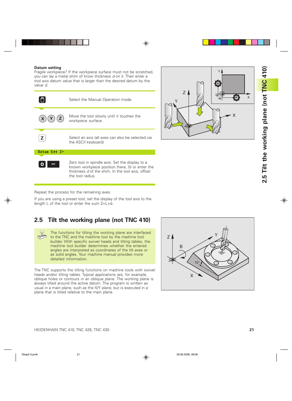 5 tilt the working plane (not tnc 410), 5 tilt the w o rking plane (not tnc 41 0) | HEIDENHAIN TNC 426B (280 472) ISO programming User Manual | Page 37 / 389