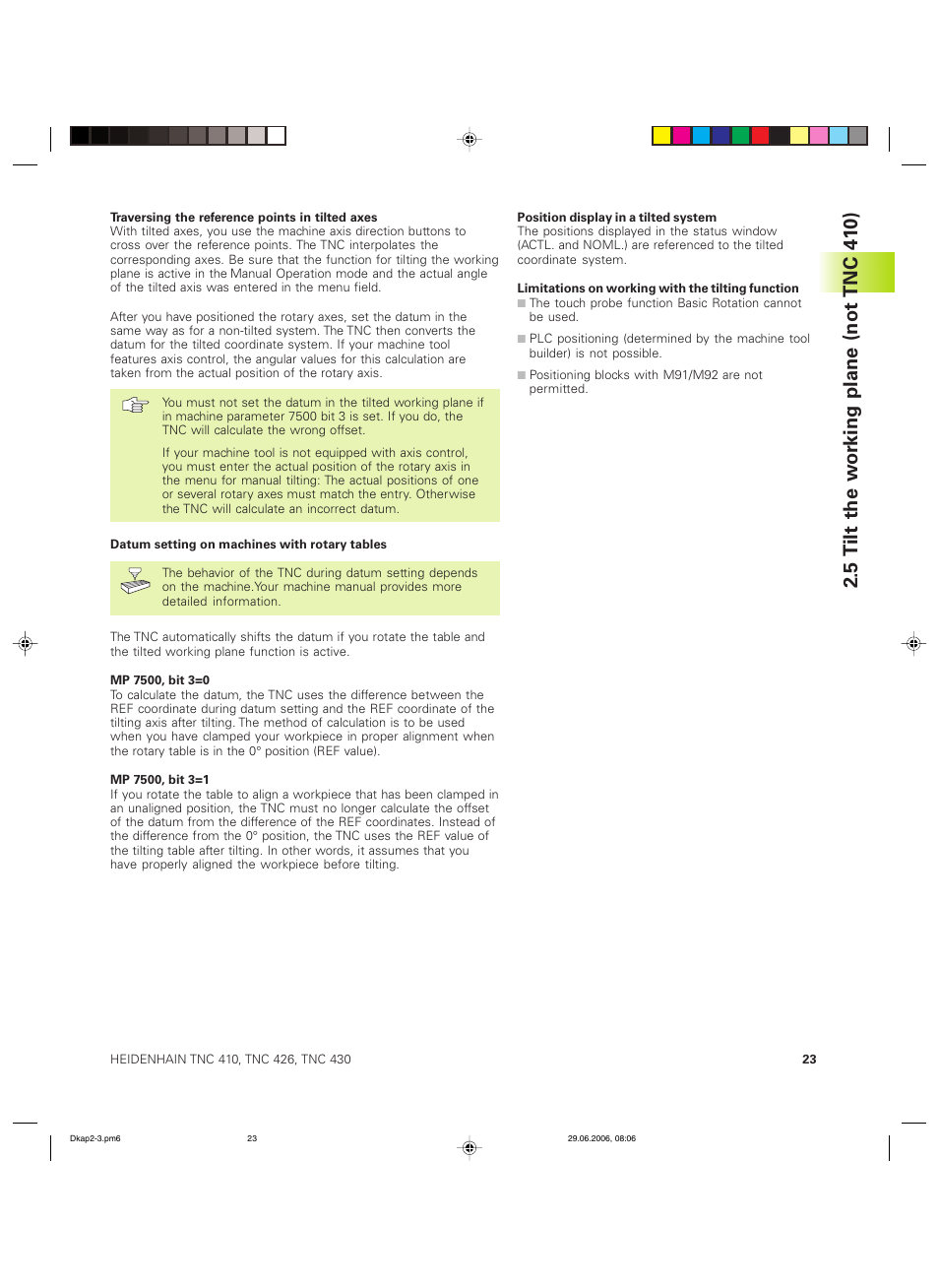 5 tilt the w o rking plane (not tnc 41 0) | HEIDENHAIN TNC 426B (280 472) ISO programming User Manual | Page 39 / 389