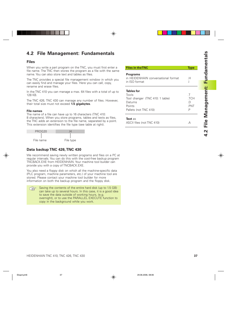2 file management: fundamentals | HEIDENHAIN TNC 426B (280 472) ISO programming User Manual | Page 53 / 389