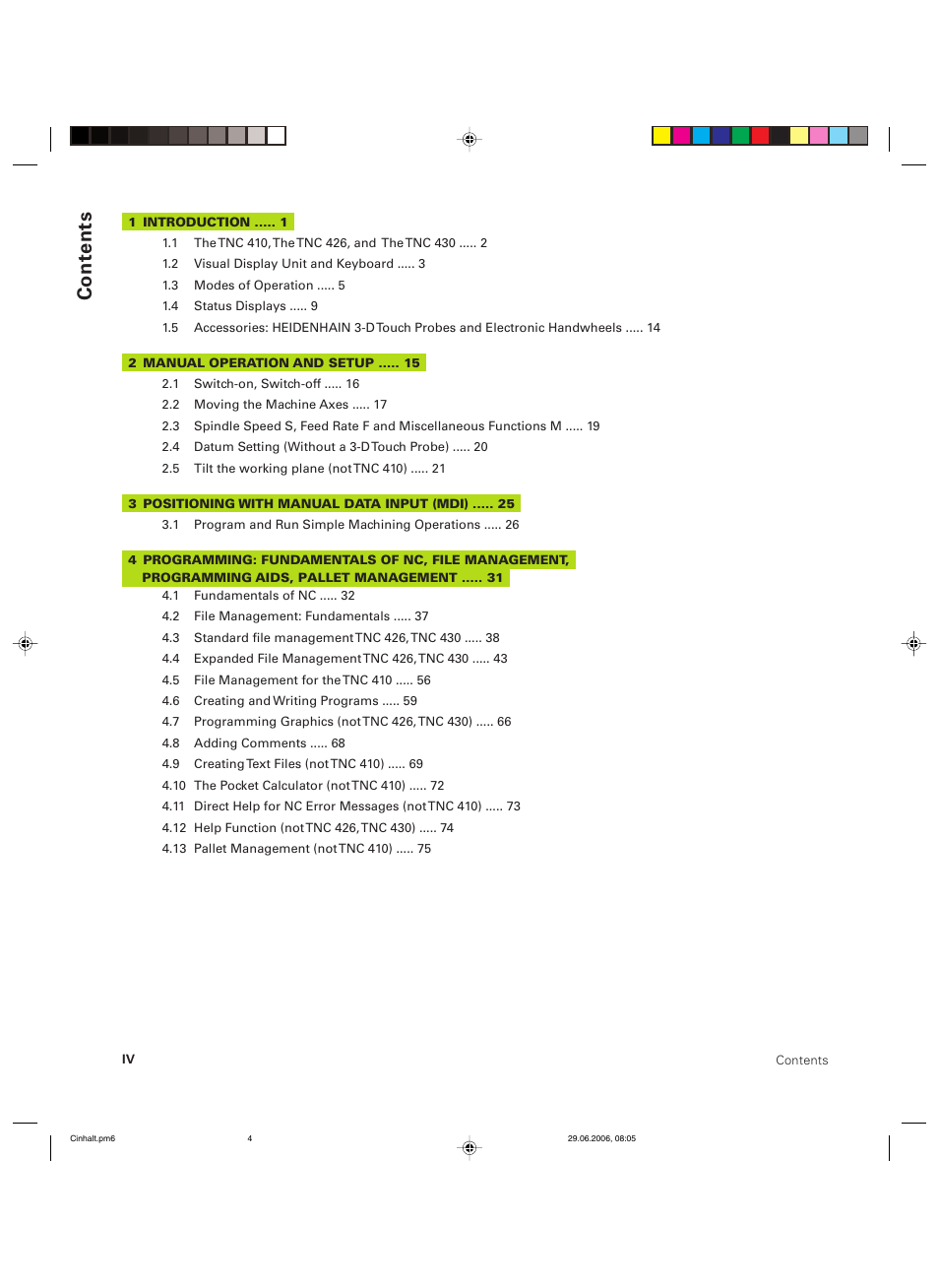 HEIDENHAIN TNC 426B (280 472) ISO programming User Manual | Page 8 / 389