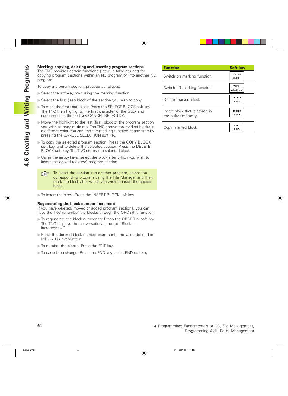 6 cr eating and w riting pr ogr ams | HEIDENHAIN TNC 426B (280 472) ISO programming User Manual | Page 80 / 389