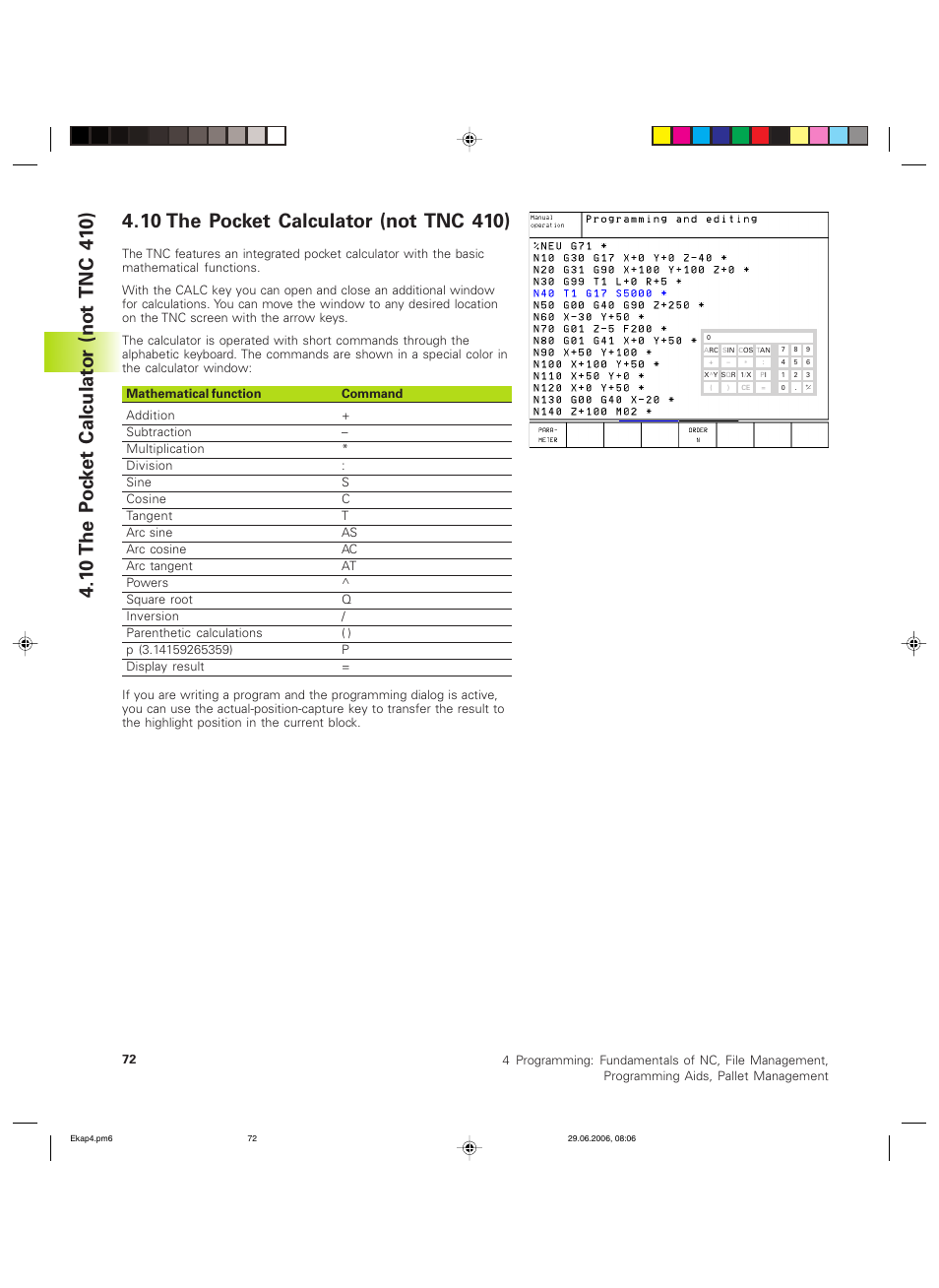 HEIDENHAIN TNC 426B (280 472) ISO programming User Manual | Page 88 / 389