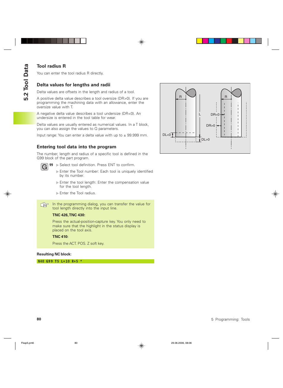 2 t ool d ata | HEIDENHAIN TNC 426B (280 472) ISO programming User Manual | Page 96 / 389