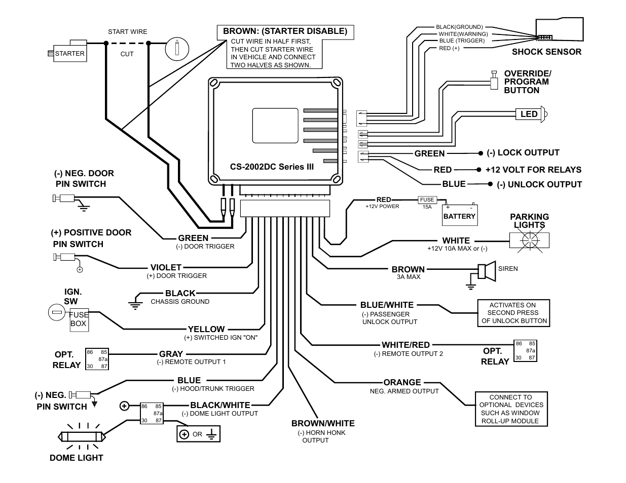 Crimestopper Security Products CS-2002DC SERIES III User Manual | Page 20 / 21