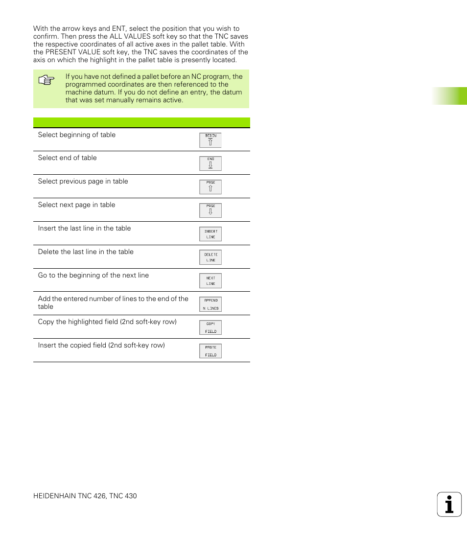 12 p a llet manag e ment | HEIDENHAIN TNC 426 (280 476) User Manual | Page 108 / 504